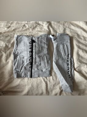 Givenchy Kids Light Gray Logo Zip Hoodie & Joggers Set